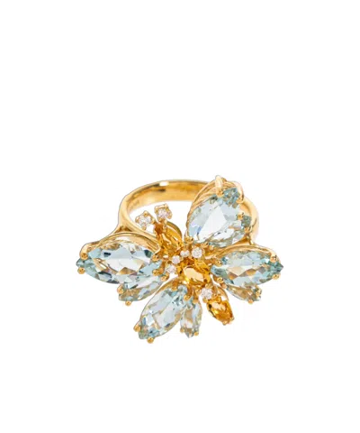 Dolce & Gabbana 18kt Yellow Gold Spring Diamond Ring