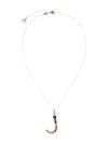 Dolce & Gabbana 18kt Yellow Initial J Gemstone Necklace In Gold