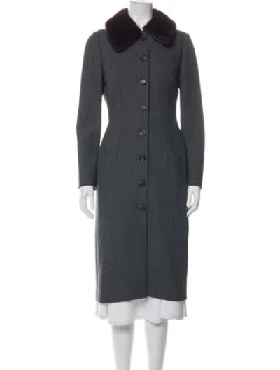 Pre-owned Dolce & Gabbana 1990's Virgin Wool Coat In Gray