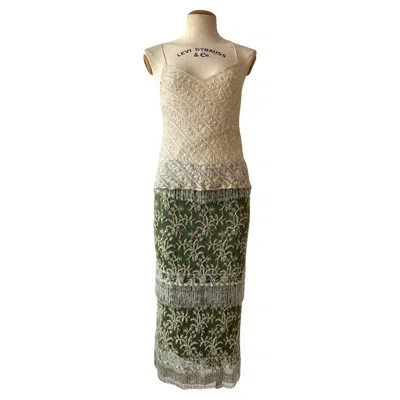 Pre-owned Dolce & Gabbana 1990s Couture Hand-embroidered Skirt, Circa 1999 In Brown