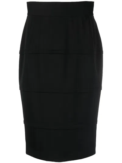 Pre-owned Dolce & Gabbana 1990s High-waist Pencil Skirt In Black
