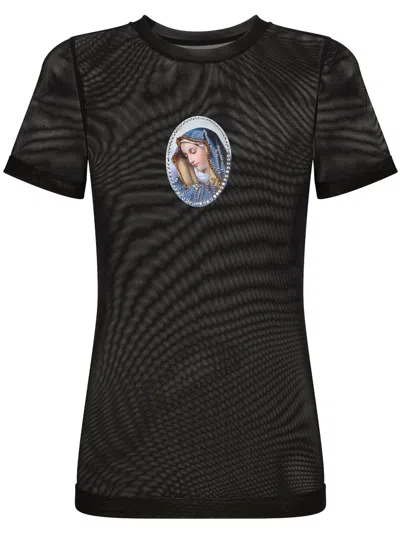 Dolce & Gabbana 1998 Madonna Mesh T-shirt In Black