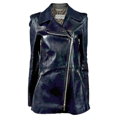 Pre-owned Dolce & Gabbana Dolce Gabbana 1999 Black Lambskin Biker Jacket