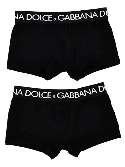 Dolce & Gabbana 2-pack Logo Boxer Boxer In Black