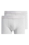 Dolce & Gabbana Dolce&gabbana 2-pack Logo Waist Boxer Briefs In S8290 Dark Grey