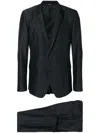 Dolce & Gabbana Wool Blend-silk Two-piece Single-breasted Suit In Black