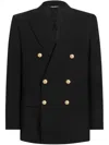 Dolce & Gabbana Suit Double-breasted Gold Buttons In Black