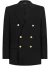 Dolce & Gabbana Suit Double-breasted Gold Buttons In Black