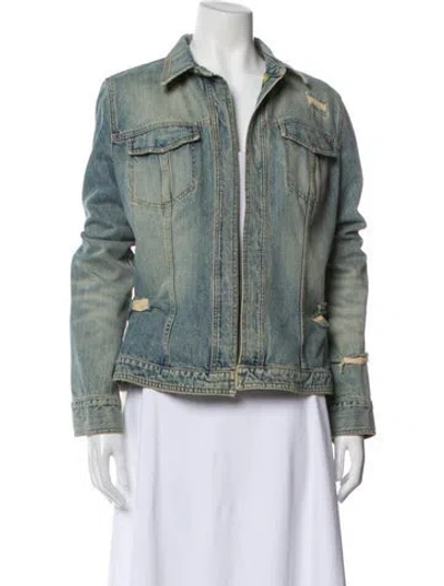 Pre-owned Dolce & Gabbana 2000's Denim Jacket In Blue