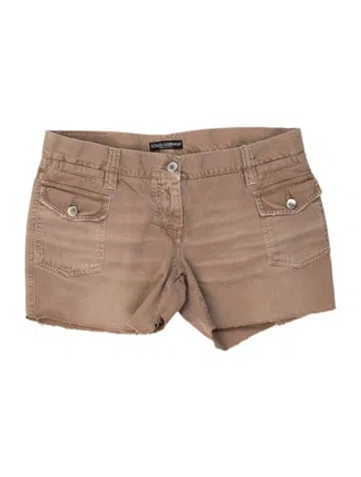 Pre-owned Dolce & Gabbana 2000's Mini Shorts In Brown
