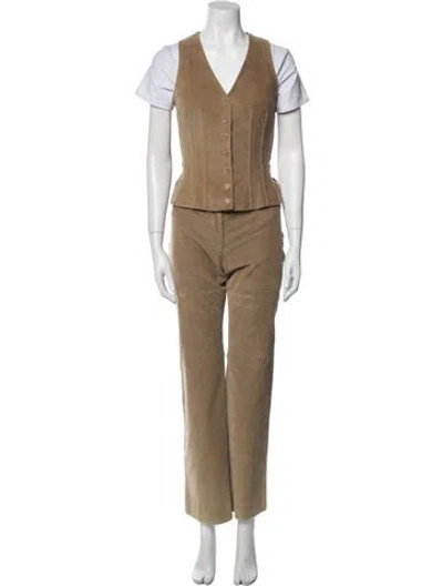Pre-owned Dolce & Gabbana 2000's Pant Set In Neutral
