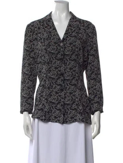Pre-owned Dolce & Gabbana 2000's Silk Blouse In Black