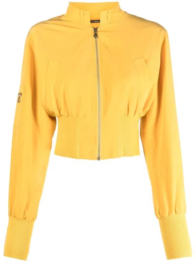 Pre-owned Dolce & Gabbana 2000s Bomber Jacket In Yellow