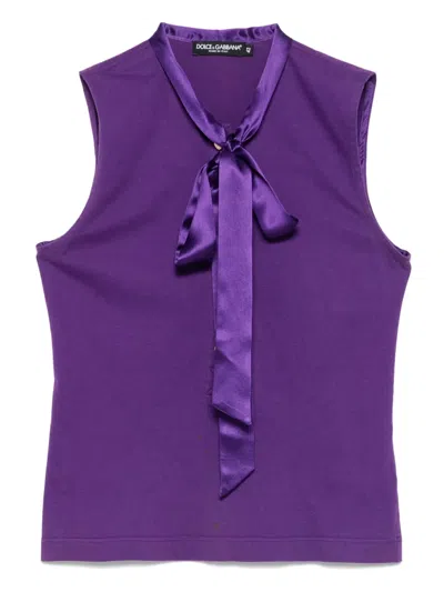 Pre-owned Dolce & Gabbana 2000s Bow-detailed Top