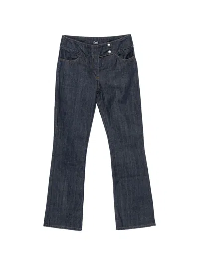 Pre-owned Dolce & Gabbana 2000s Button-fastening Jeans In Blue