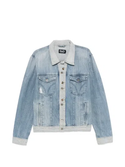 Pre-owned Dolce & Gabbana 2000s Button-up Denim Jacket In Blue