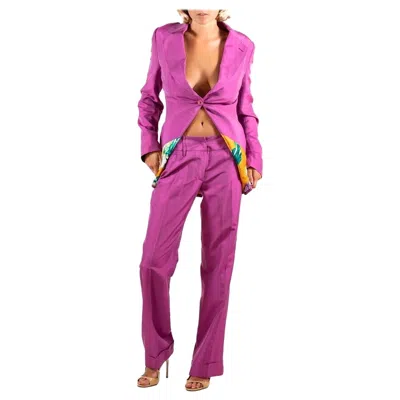 Pre-owned Dolce & Gabbana 2000s  Fuchia Silk Pant Suit In Pink