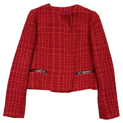 Pre-owned Dolce & Gabbana 2000s  Tweed Jacket In Red