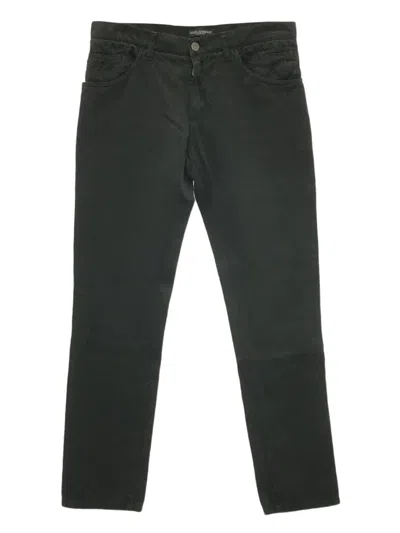 Pre-owned Dolce & Gabbana 2000s Five-pockets Jeans In Black