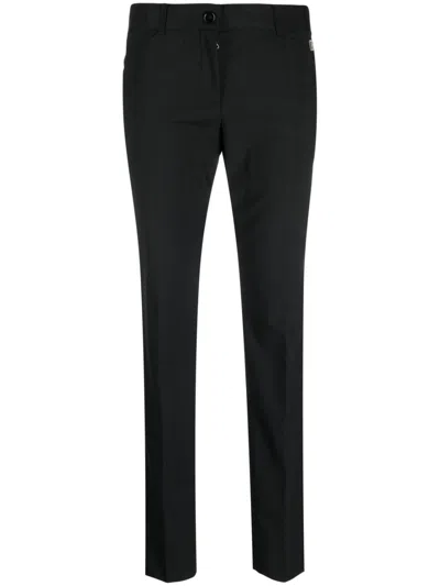 Pre-owned Dolce & Gabbana 2000s High-waisted Tailored Trousers In Black