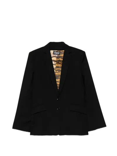 Pre-owned Dolce & Gabbana 2000s Notched-lapel Single-breasted Blazer In Black