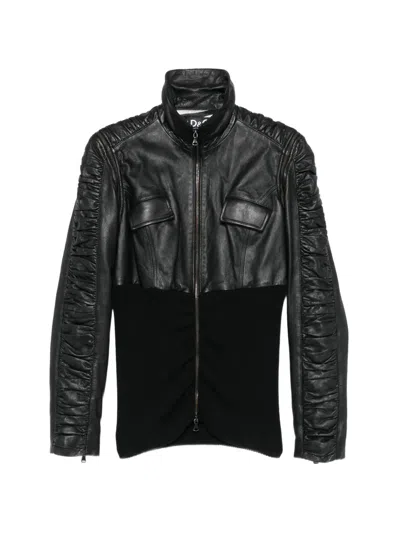 Pre-owned Dolce & Gabbana 2000s Panelled Ruched Jacket In Black
