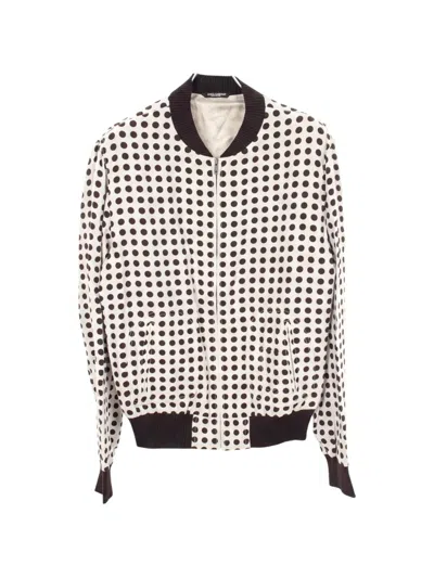 Pre-owned Dolce & Gabbana 2000s Polka-dot Jacket In Neutral