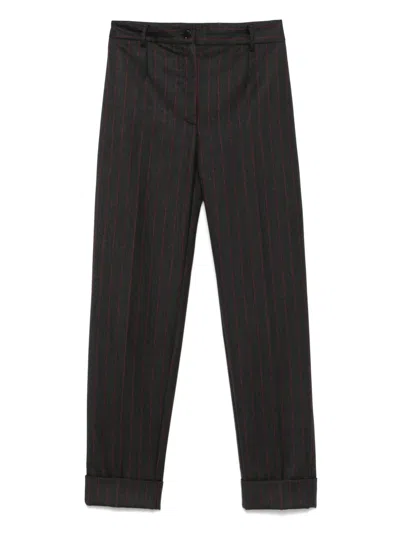 Pre-owned Dolce & Gabbana 2000s Stovepipe Trousers In Grey