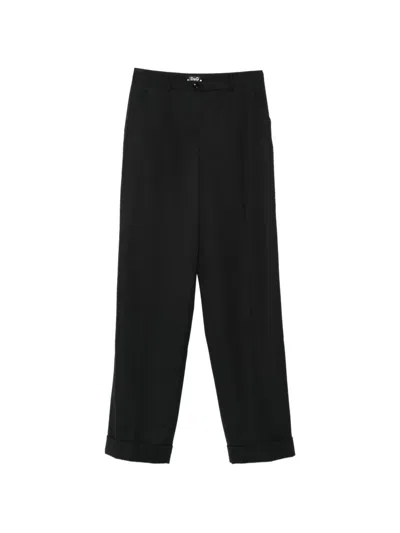 Pre-owned Dolce & Gabbana 2000s Turn-up Hem Trousers In Black