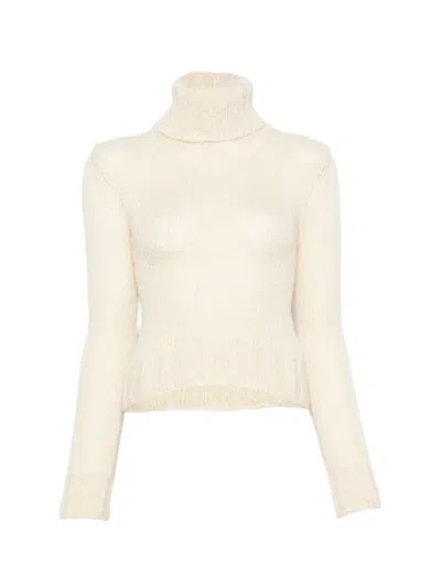 Pre-owned Dolce & Gabbana 2000s Turtleneck Sweater In Neutrals