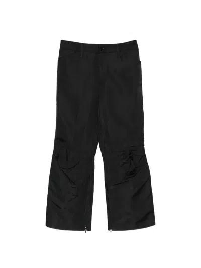 Pre-owned Dolce & Gabbana 2000s Zip-detail Trousers In Black