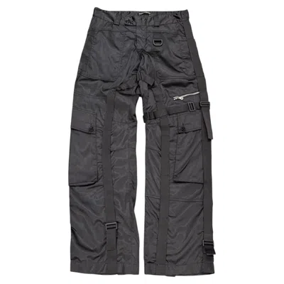 Pre-owned Dolce & Gabbana 2003  Multi Zip Bondage Cargo Pants In Black