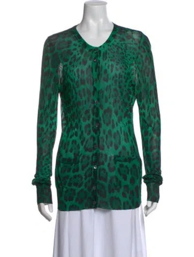Pre-owned Dolce & Gabbana 2010's Animal Print Sweater In Multi