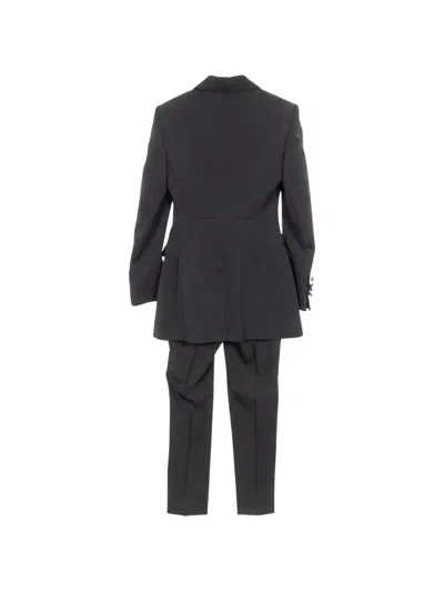 Pre-owned Dolce & Gabbana 2010 Satin-trim Suit In Black