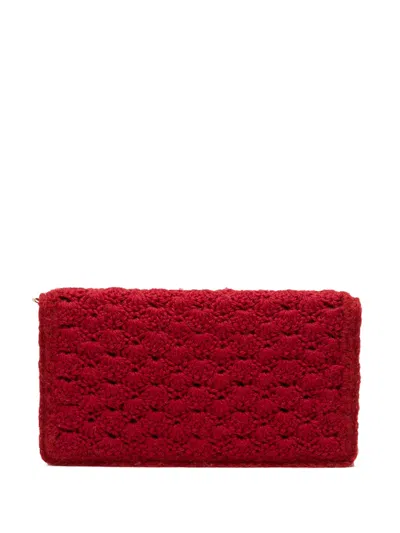 Pre-owned Dolce & Gabbana 2010-2026 Crochet Clutch Bag In Red