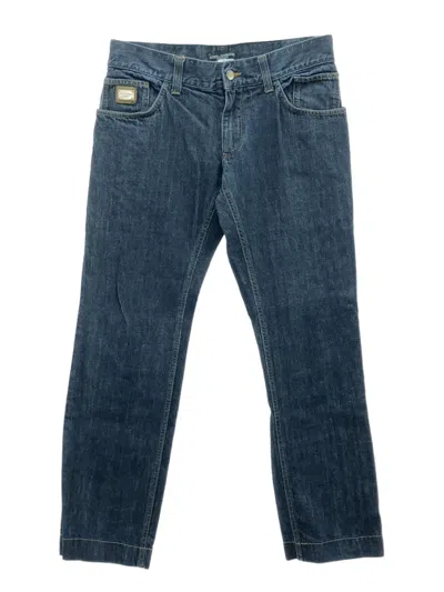 Pre-owned Dolce & Gabbana 2010s Cotton Jeans In Blue