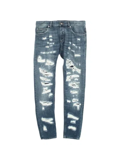 Pre-owned Dolce & Gabbana 2010s Distressed Denim Jeans In Blue