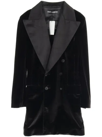 Pre-owned Dolce & Gabbana 2010s Double Breasted Tailored Jacket In Black