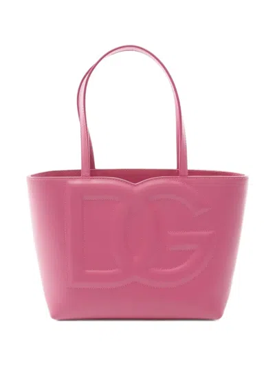 Pre-owned Dolce & Gabbana 2010s Logo-embossed Top-handle Handbag In Pink