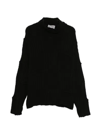 Pre-owned Dolce & Gabbana 2010s Panelled Sweater In Black