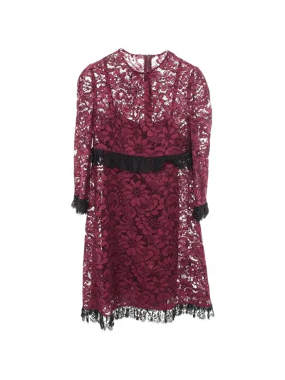 Pre-owned Dolce & Gabbana 2010s Ruffle-detail Mini Dress In Red
