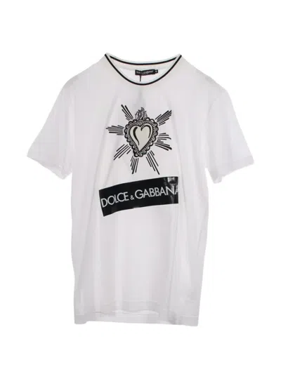 Pre-owned Dolce & Gabbana 2010s Sacred Heart T-shirt In White