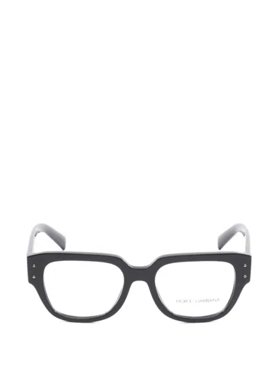 Pre-owned Dolce & Gabbana 2010s Square-frame Glasses In Black