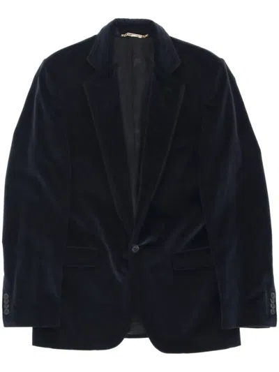 Pre-owned Dolce & Gabbana 2010s Velvet Blazer In Blue