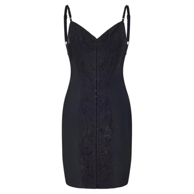 Pre-owned Dolce & Gabbana 2011  "vintage" Black Lace Corset Dress