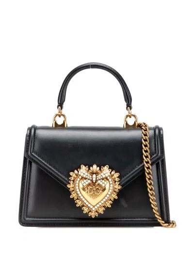 Pre-owned Dolce & Gabbana 2016-2020 Small Calfskin Devotion Satchel