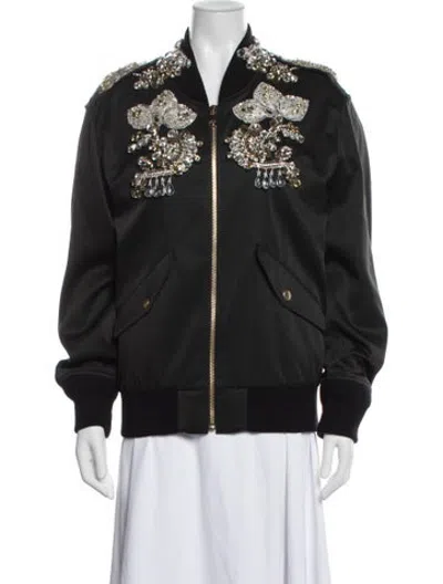 Pre-owned Dolce & Gabbana 2017 Bomber Jacket W/ Tags In Black