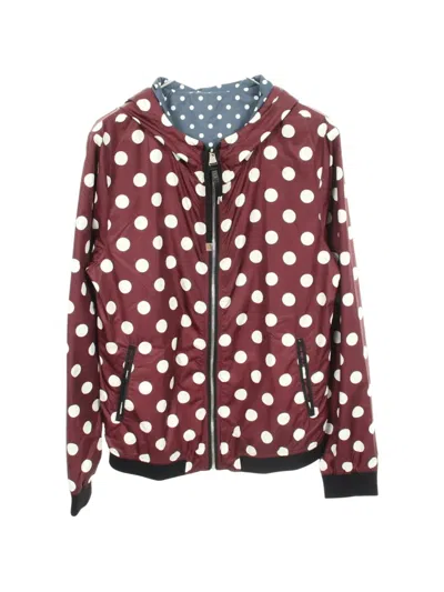 Pre-owned Dolce & Gabbana 2020 Dot-print Reversible Jacket In Red