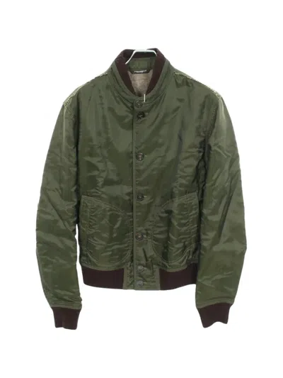 Pre-owned Dolce & Gabbana 2020s Button-up Bomber Jacket In Green