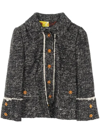 Pre-owned Dolce & Gabbana 2020s Tweed Jacket In Grey